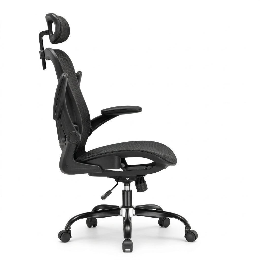 Détail de l'appui-tête réglable en hauteur de la chaise E1S