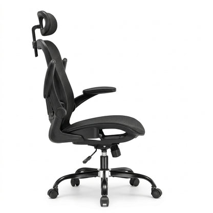 Détail de l'appui-tête réglable en hauteur de la chaise E1S